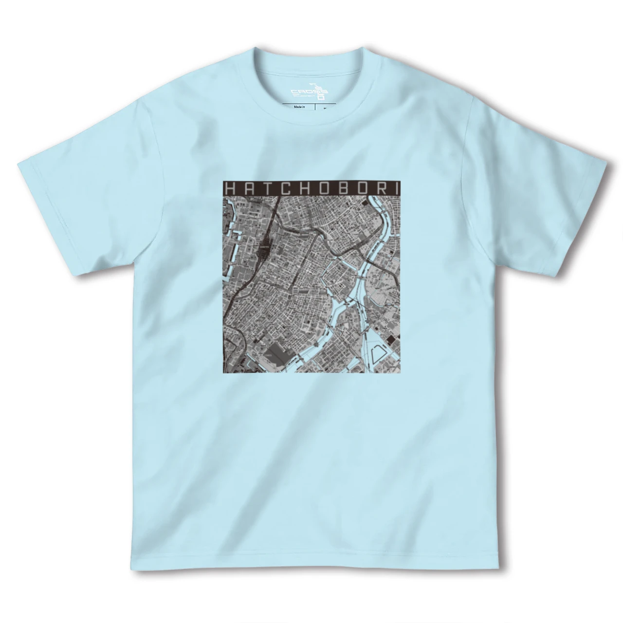 【八丁堀(東京都)】地図柄ヘビーウェイトTシャツ