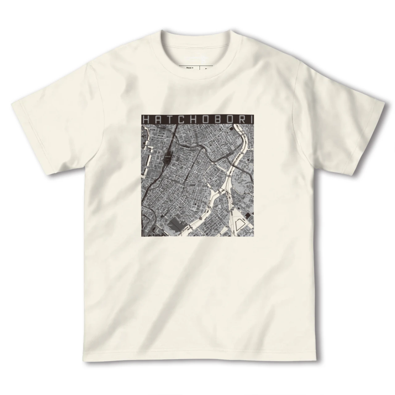 【八丁堀(東京都)】地図柄ヘビーウェイトTシャツ