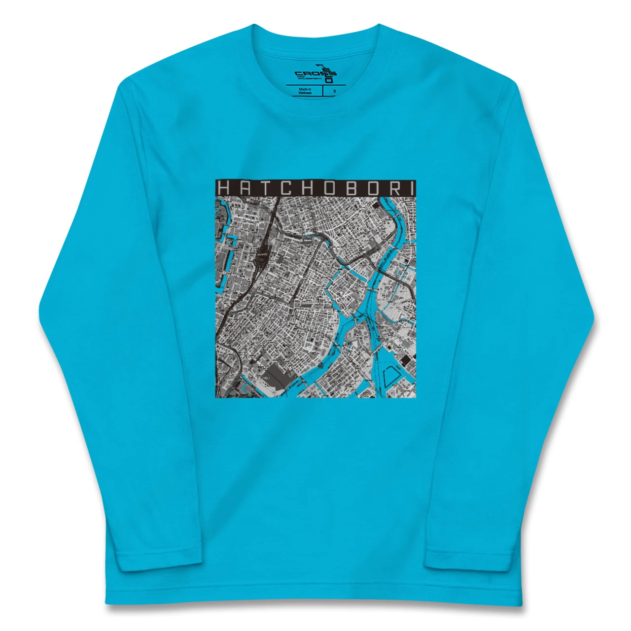 【八丁堀(東京都)】地図柄ロングスリーブTシャツ