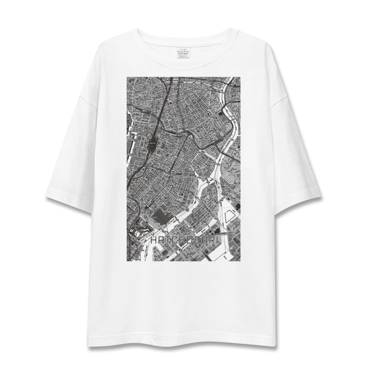【八丁堀(東京都)】地図柄ビッグシルエットTシャツ