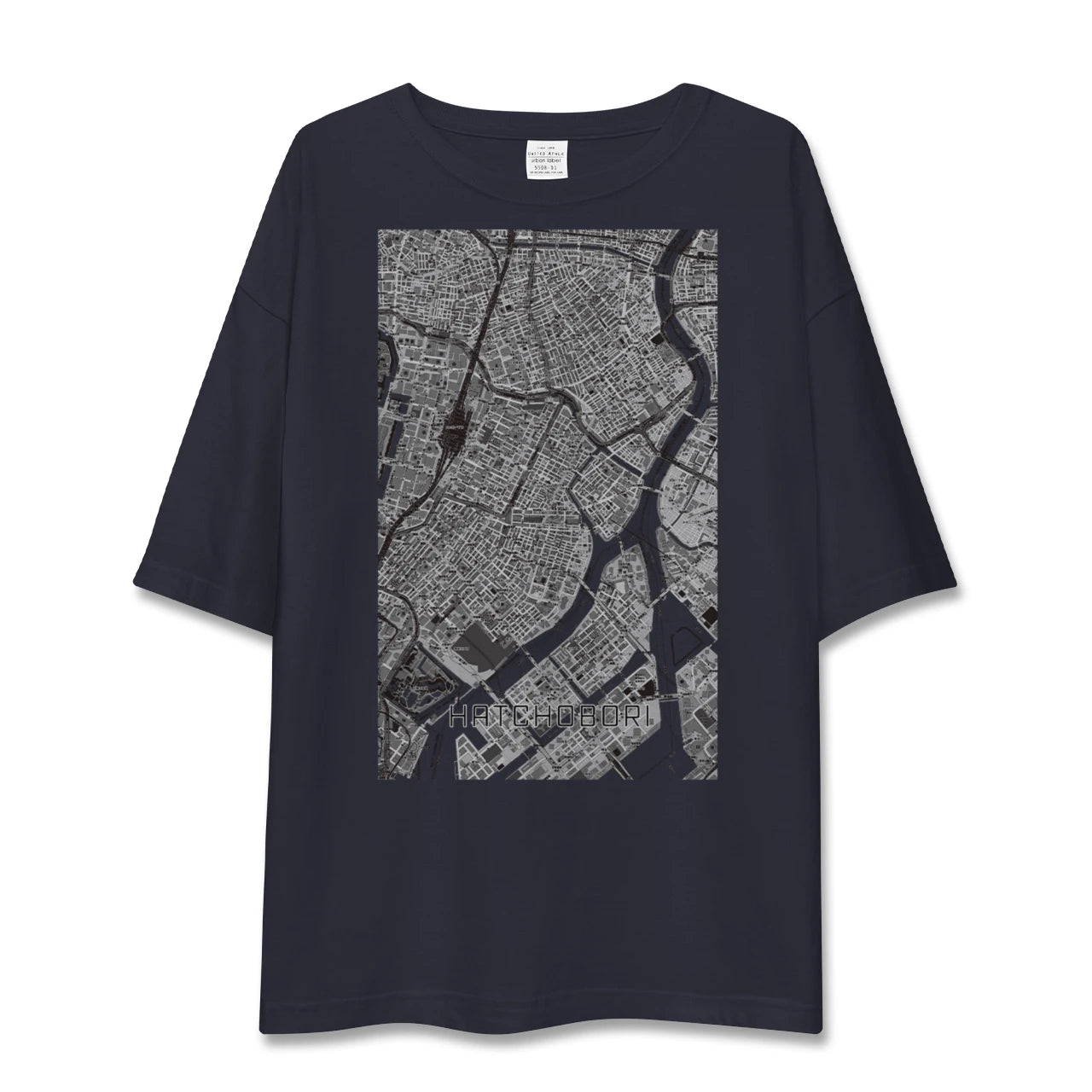 【八丁堀(東京都)】地図柄ビッグシルエットTシャツ