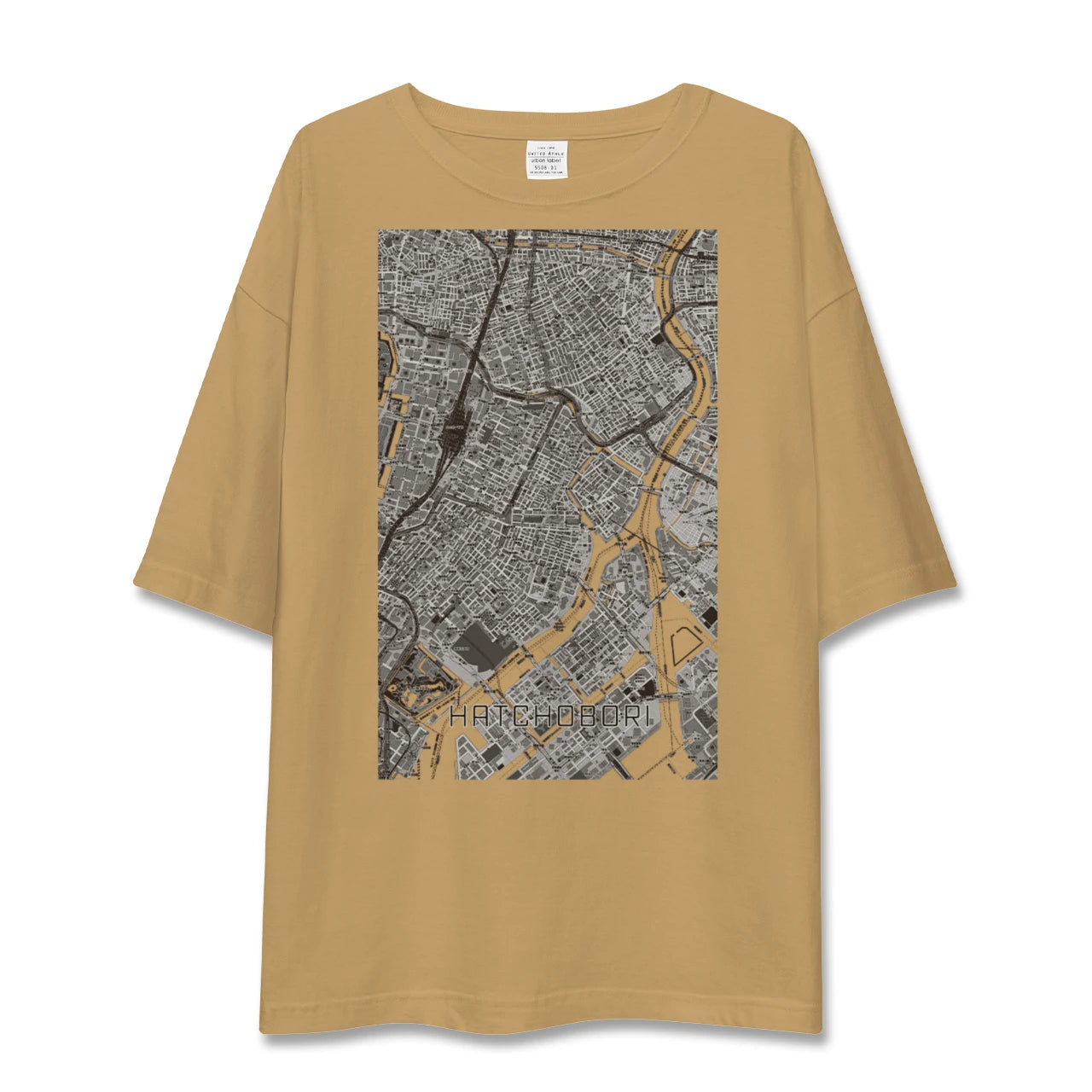 【八丁堀(東京都)】地図柄ビッグシルエットTシャツ
