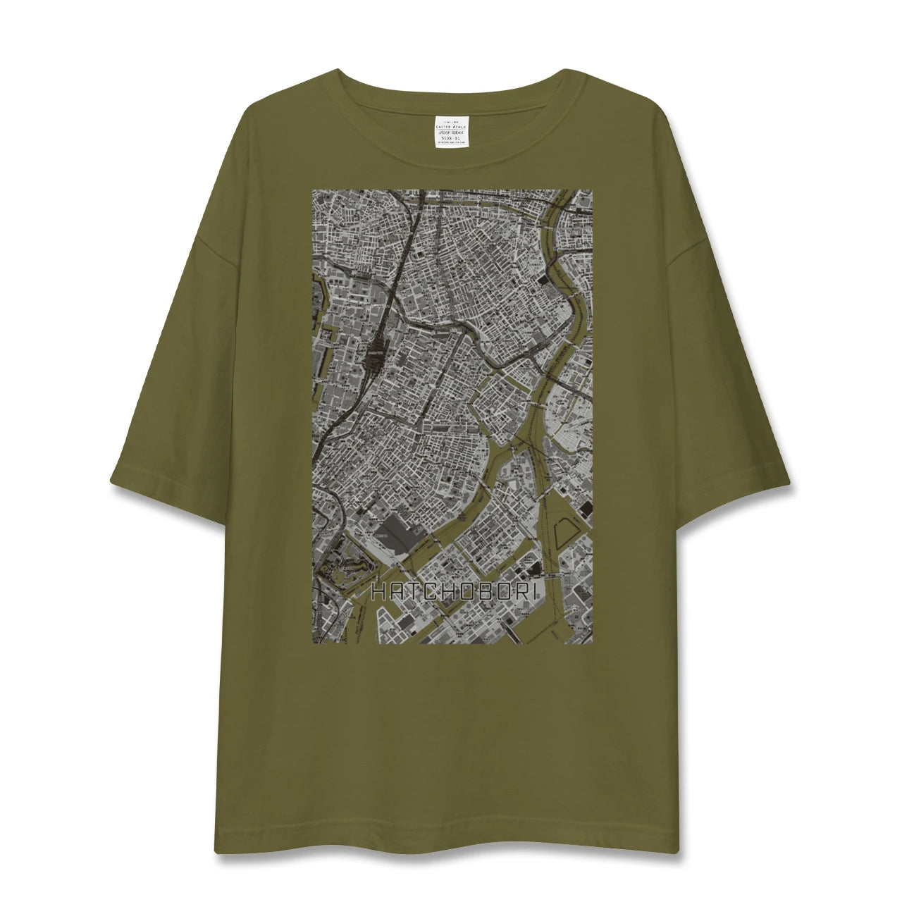 【八丁堀(東京都)】地図柄ビッグシルエットTシャツ