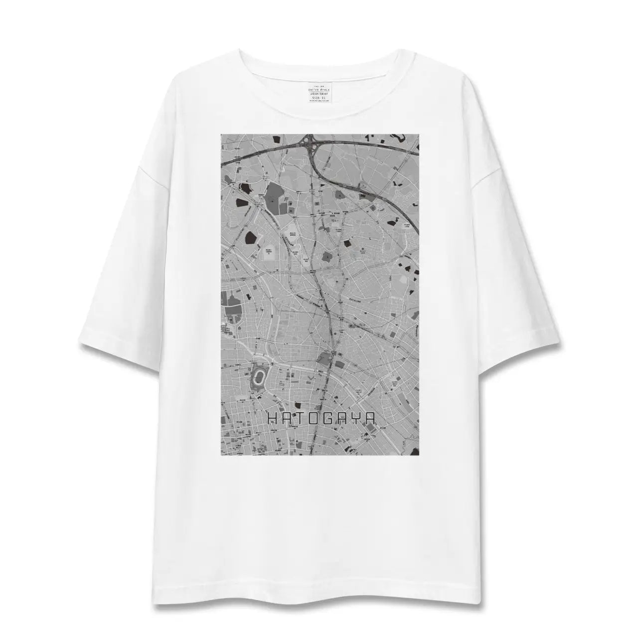 【鳩ヶ谷(埼玉県)】地図柄ビッグシルエットTシャツ