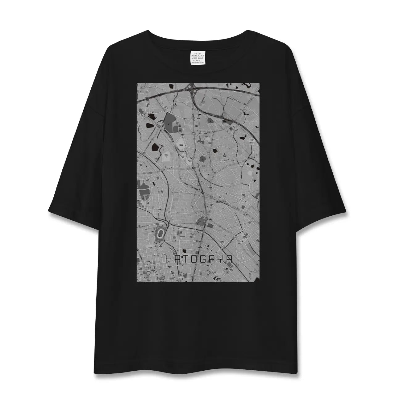【鳩ヶ谷(埼玉県)】地図柄ビッグシルエットTシャツ