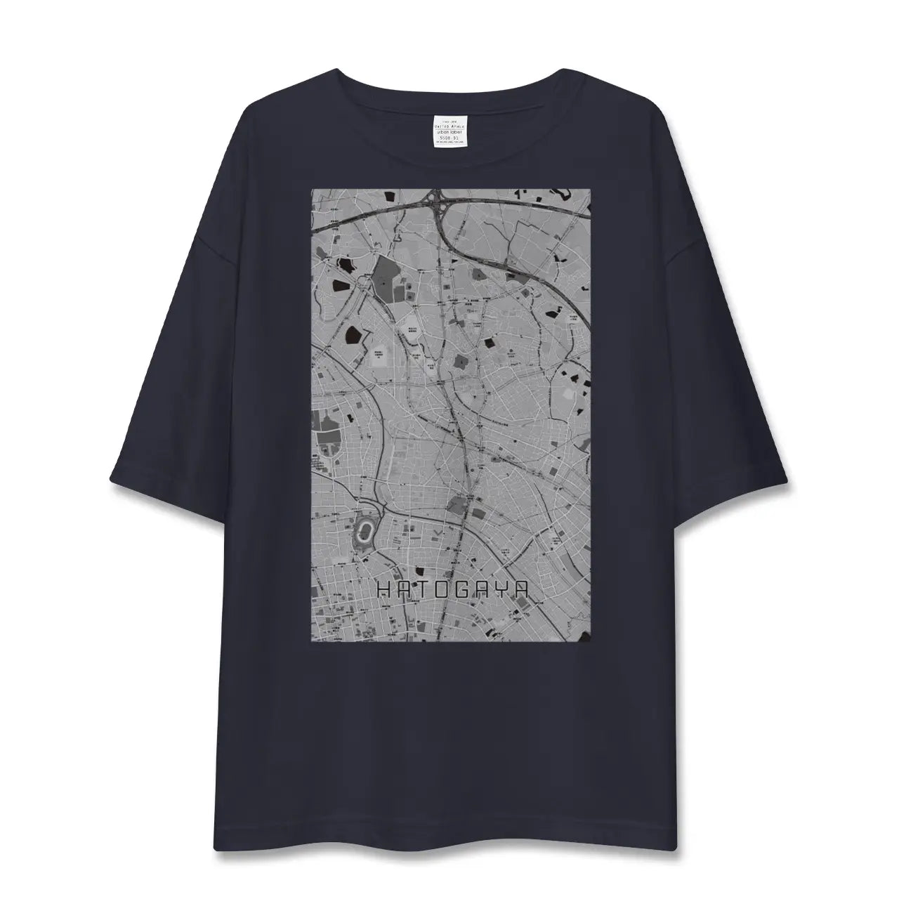 【鳩ヶ谷(埼玉県)】地図柄ビッグシルエットTシャツ
