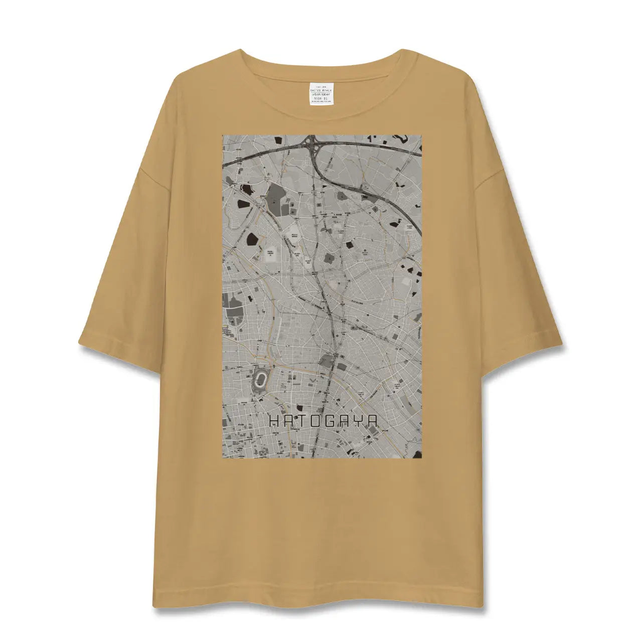 【鳩ヶ谷(埼玉県)】地図柄ビッグシルエットTシャツ