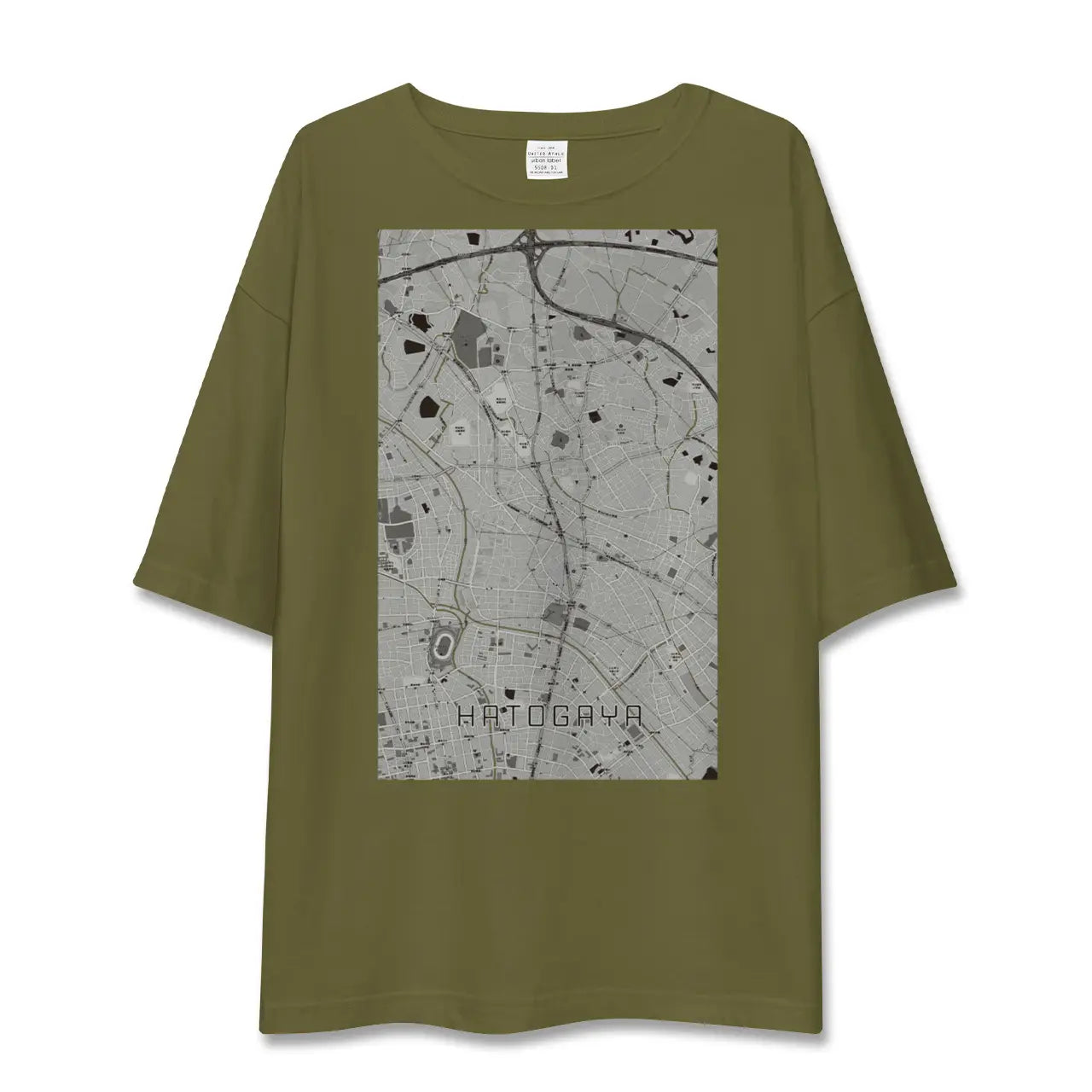 【鳩ヶ谷(埼玉県)】地図柄ビッグシルエットTシャツ