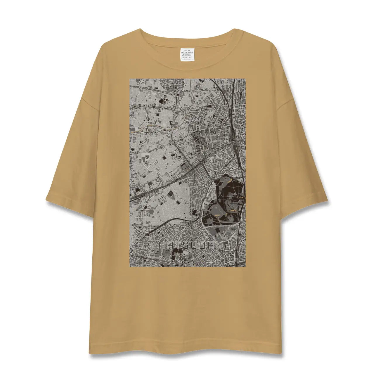 【初台(東京都)】地図柄ビッグシルエットTシャツ