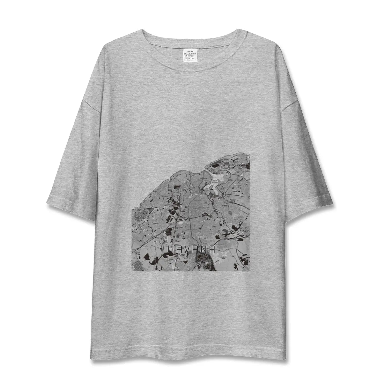 【ハバナ(キューバ)】地図柄ビッグシルエットTシャツ