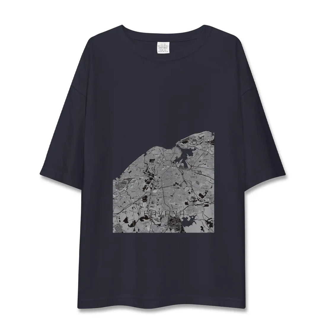【ハバナ(キューバ)】地図柄ビッグシルエットTシャツ