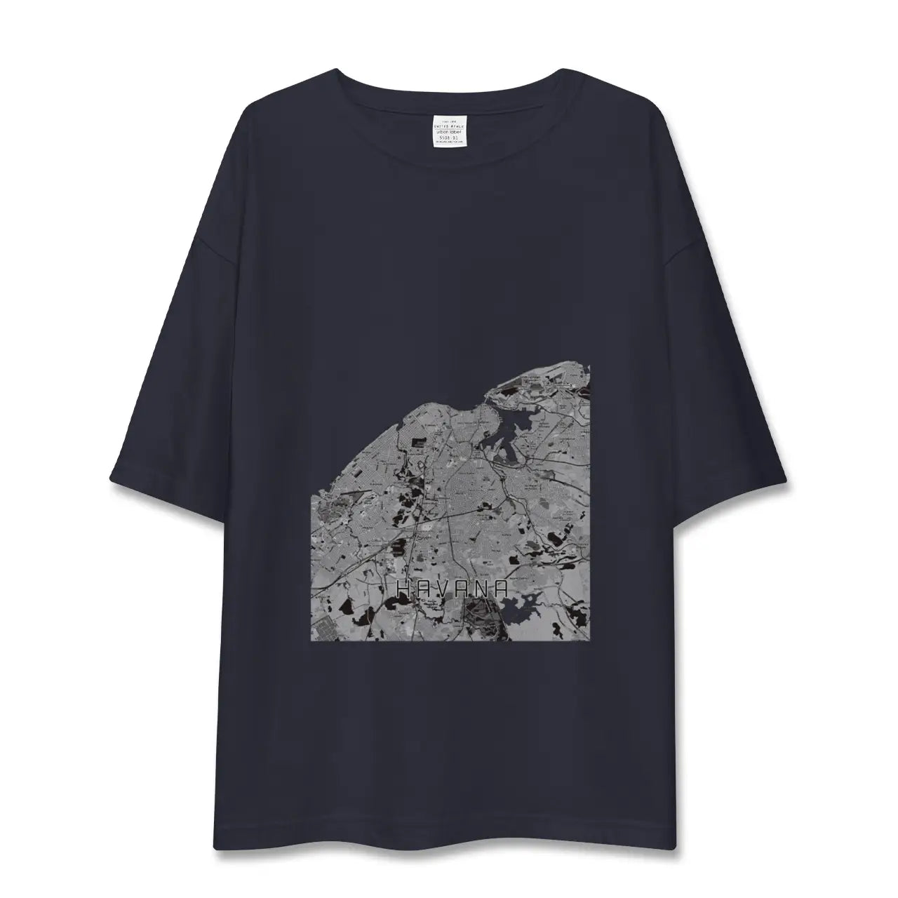 【ハバナ(キューバ)】地図柄ビッグシルエットTシャツ