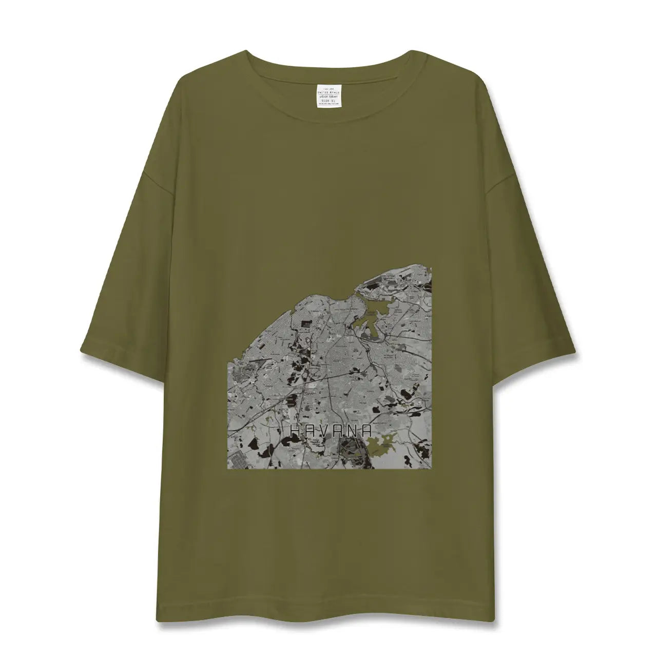 【ハバナ(キューバ)】地図柄ビッグシルエットTシャツ
