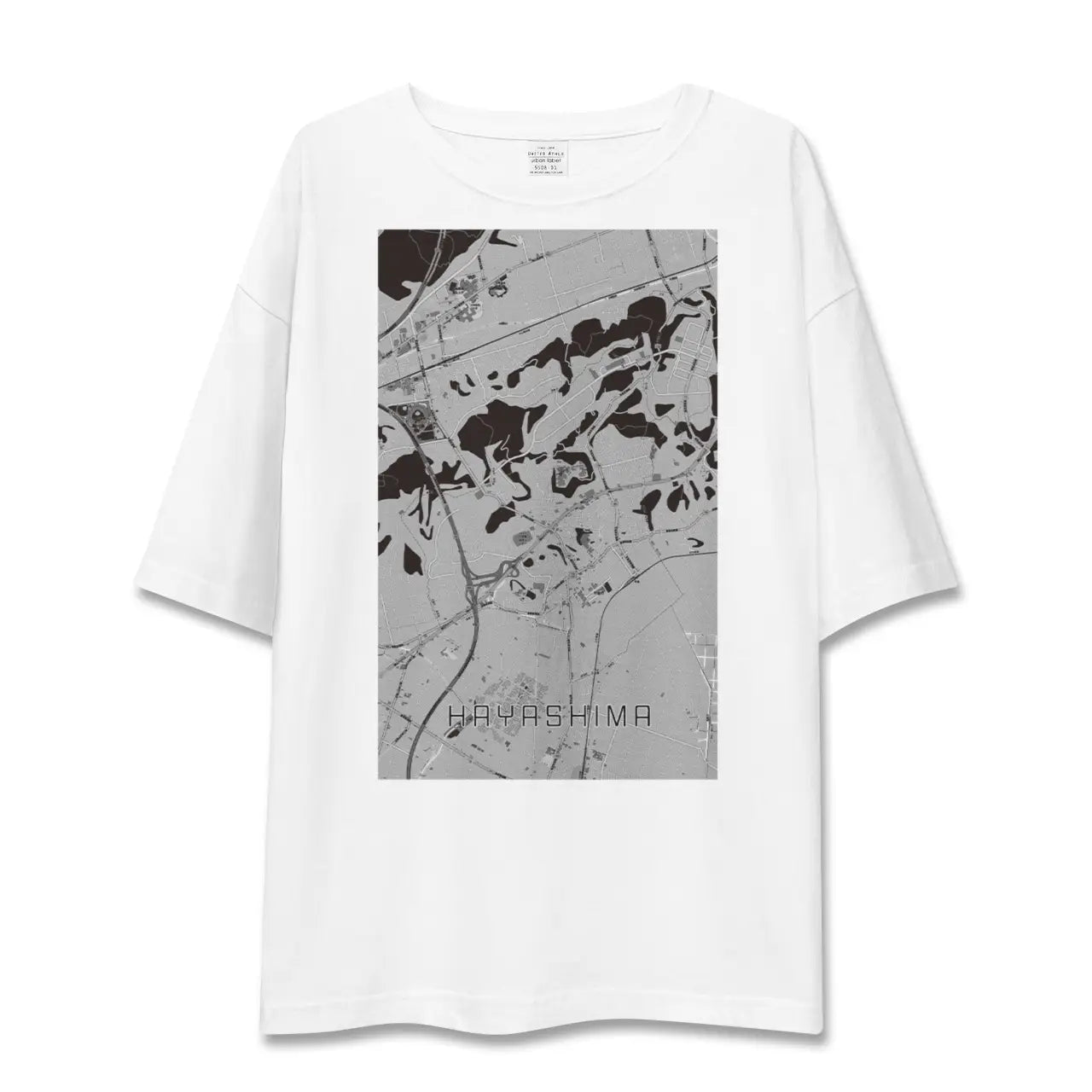 【早島(岡山県)】地図柄ビッグシルエットTシャツ