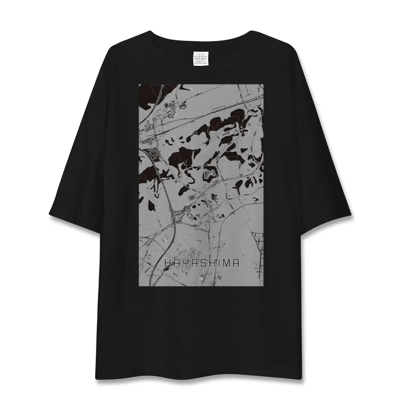 【早島(岡山県)】地図柄ビッグシルエットTシャツ