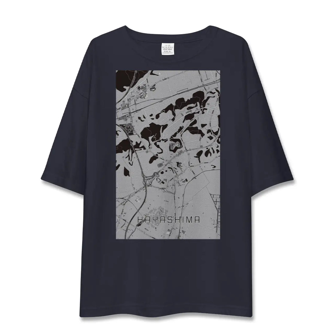 【早島(岡山県)】地図柄ビッグシルエットTシャツ