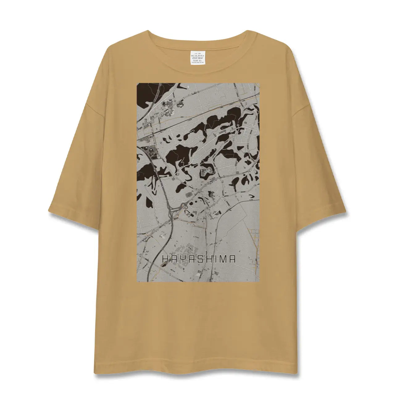 【早島(岡山県)】地図柄ビッグシルエットTシャツ