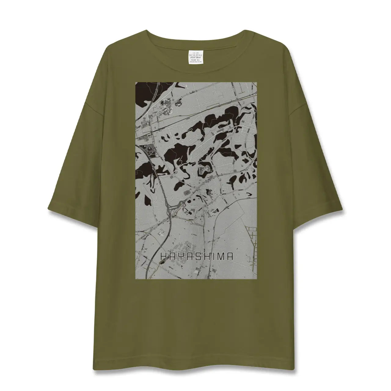 【早島(岡山県)】地図柄ビッグシルエットTシャツ