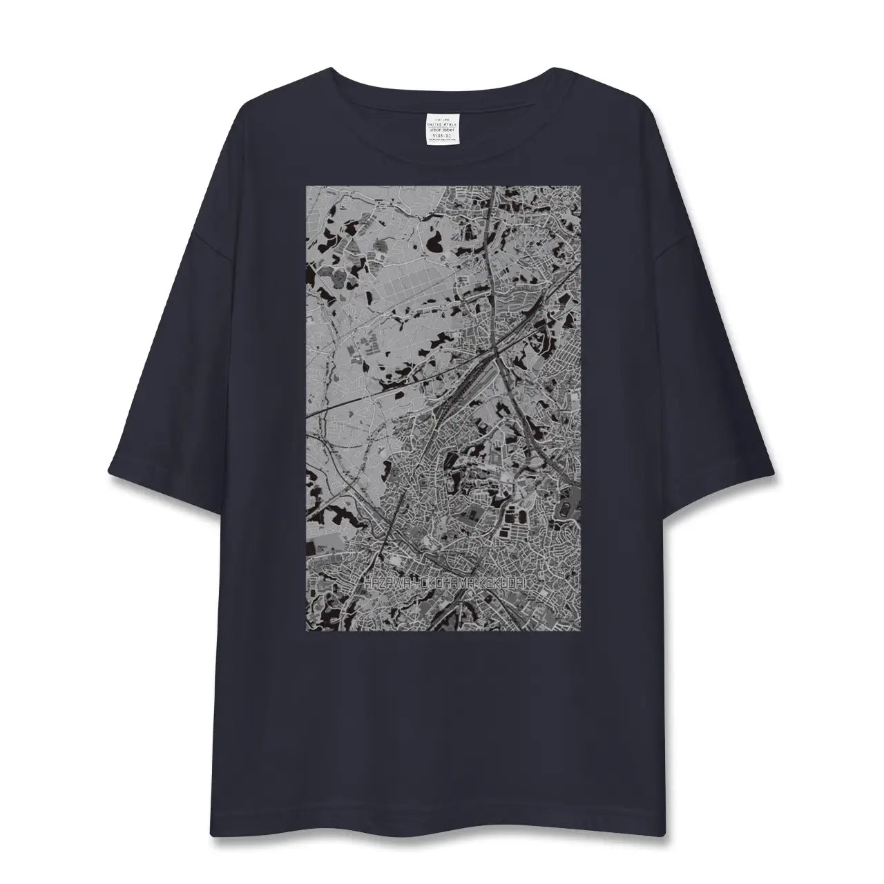 【羽沢横浜国大(神奈川県)】地図柄ビッグシルエットTシャツ