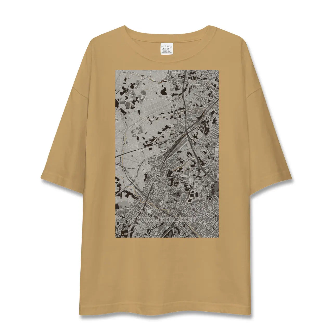 【羽沢横浜国大(神奈川県)】地図柄ビッグシルエットTシャツ