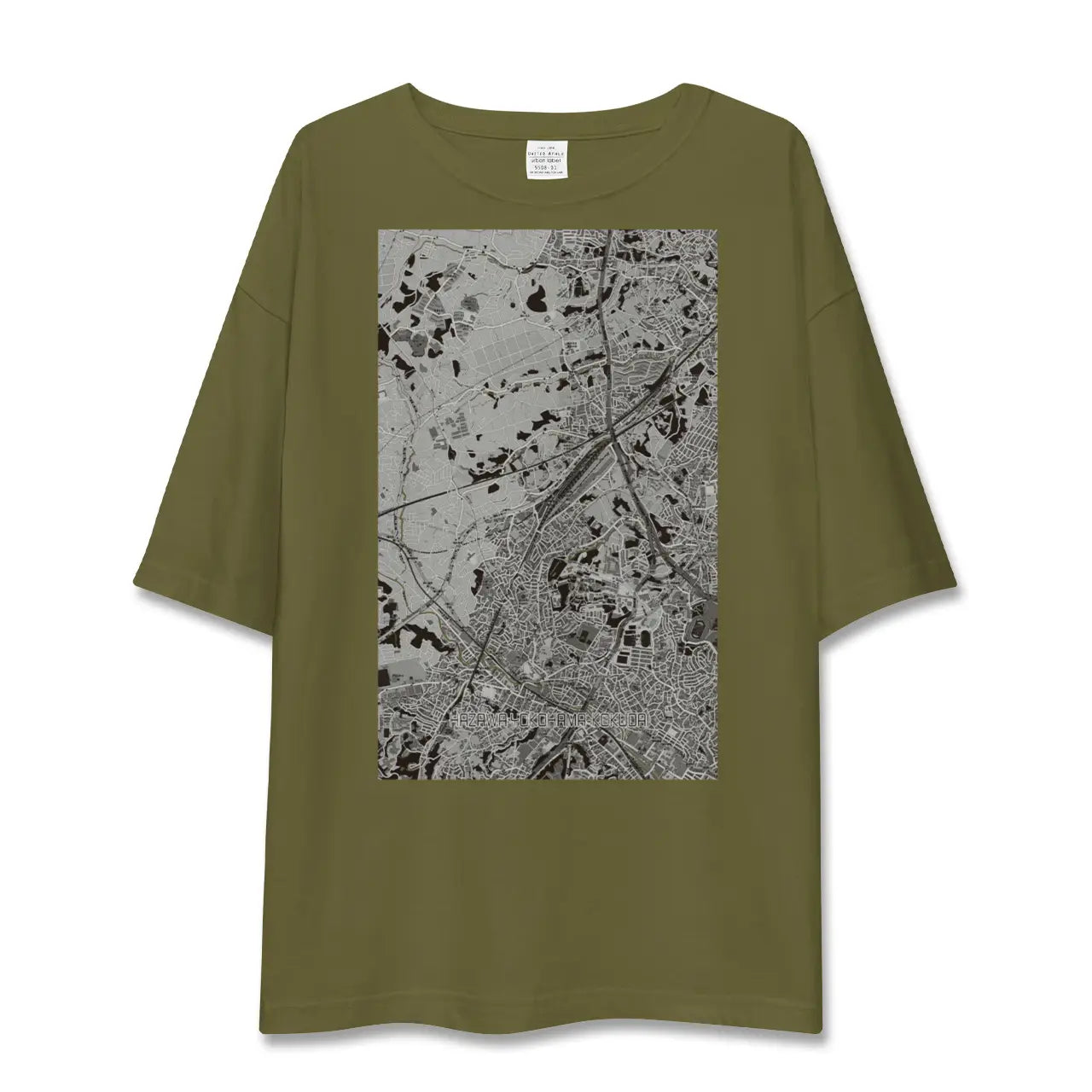 【羽沢横浜国大(神奈川県)】地図柄ビッグシルエットTシャツ