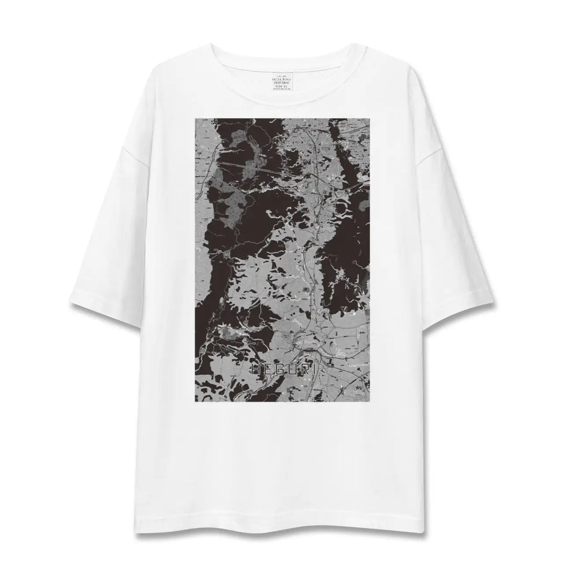 【平群(奈良県)】地図柄ビッグシルエットTシャツ