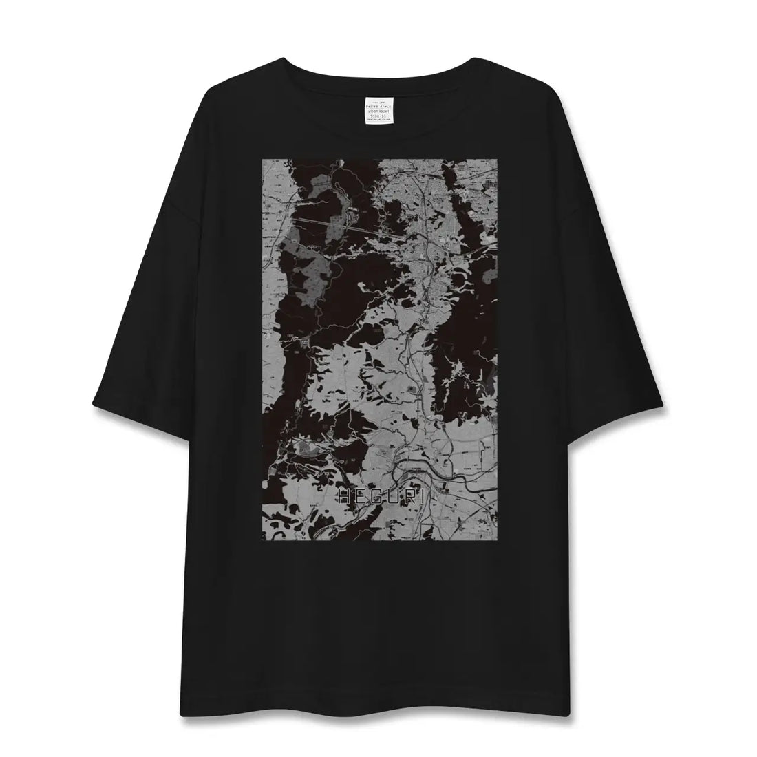 【平群(奈良県)】地図柄ビッグシルエットTシャツ