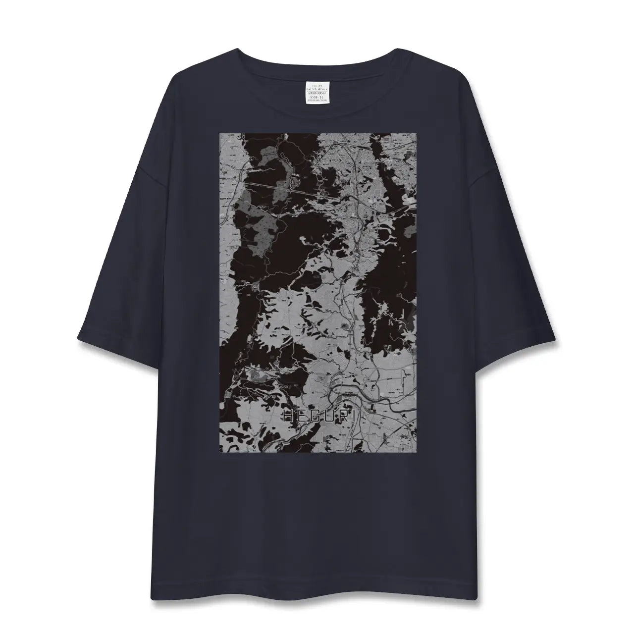 【平群(奈良県)】地図柄ビッグシルエットTシャツ