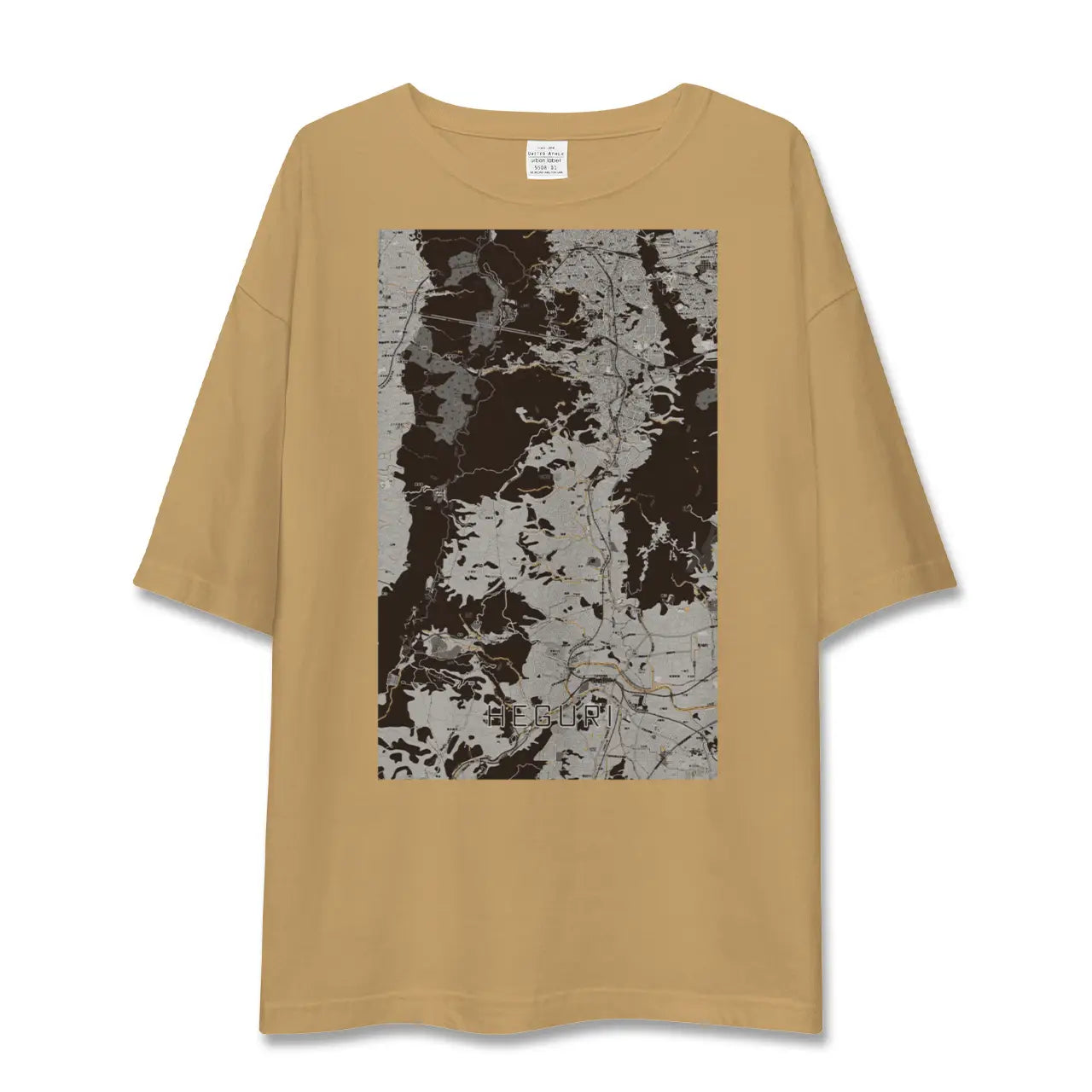 【平群(奈良県)】地図柄ビッグシルエットTシャツ