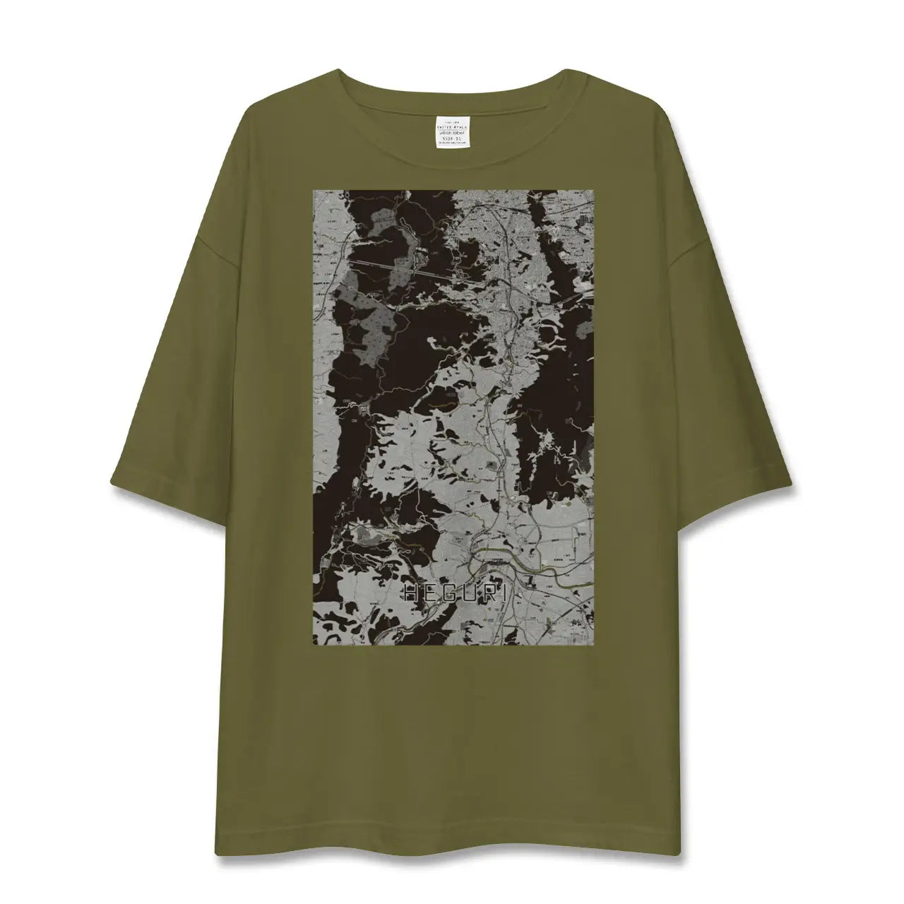 【平群(奈良県)】地図柄ビッグシルエットTシャツ