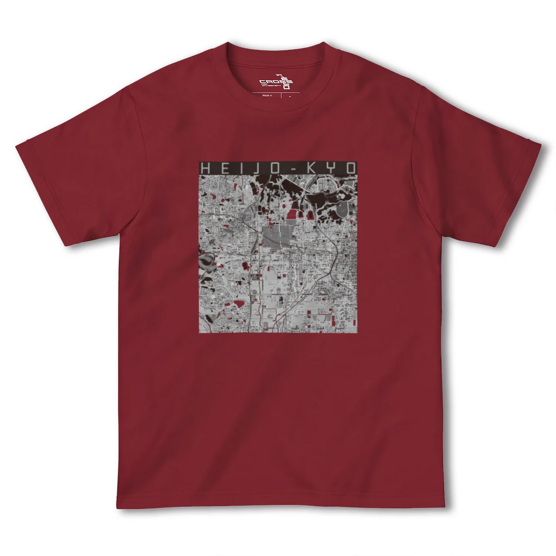 【平城京(奈良県)】地図柄ヘビーウェイトTシャツ