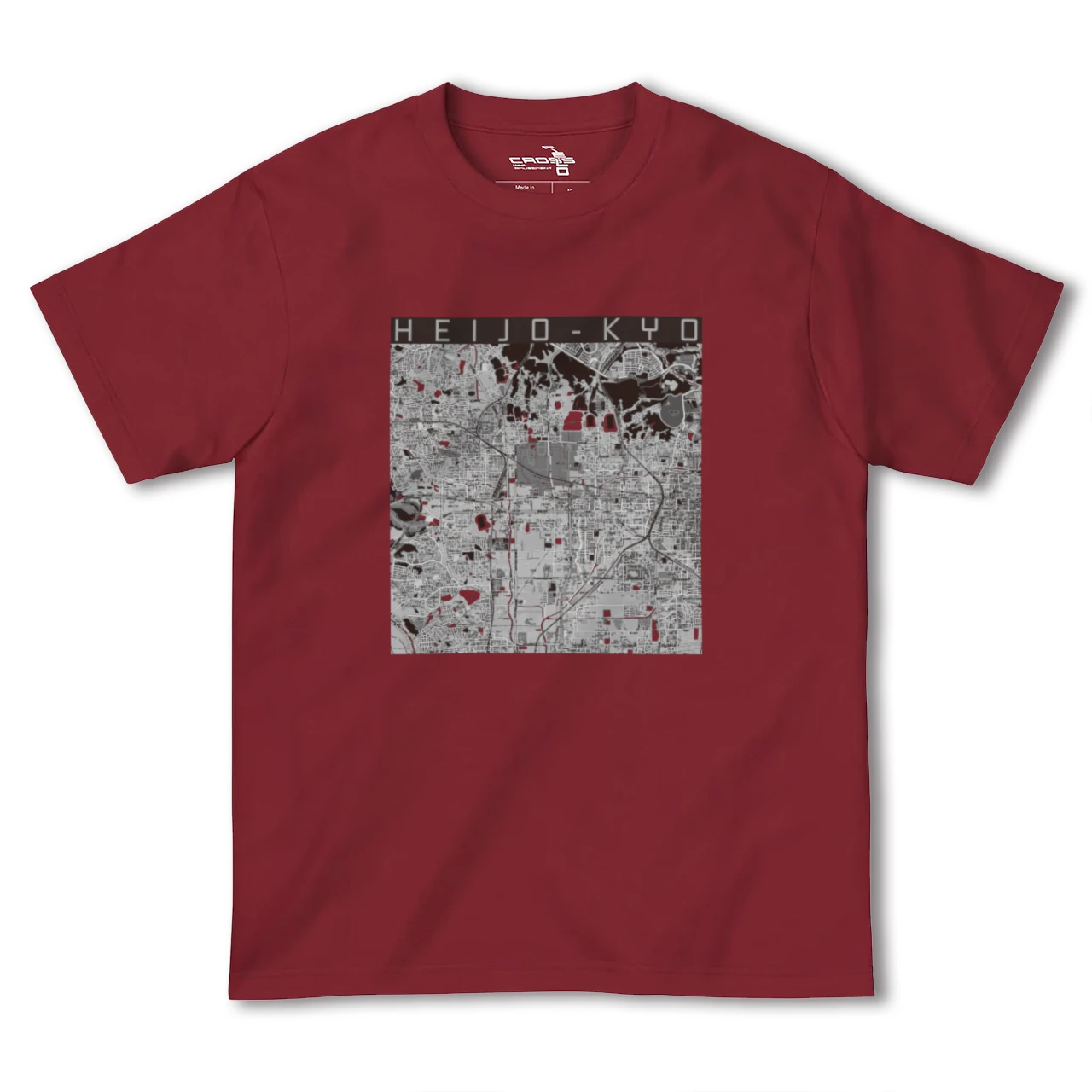 【平城京(奈良県)】地図柄ヘビーウェイトTシャツ