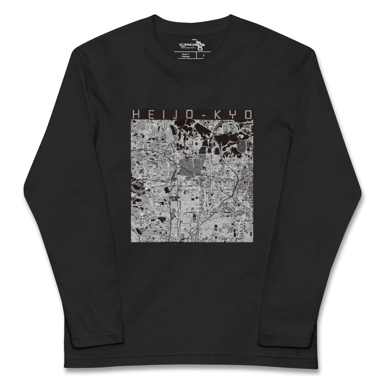 【平城京(奈良県)】地図柄ロングスリーブTシャツ