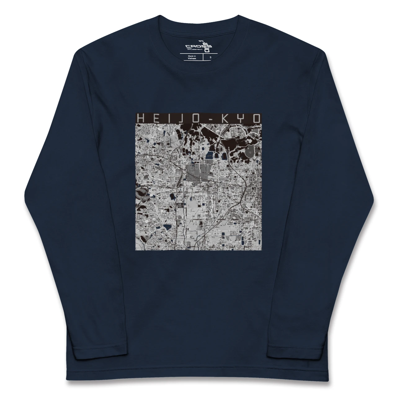 【平城京(奈良県)】地図柄ロングスリーブTシャツ