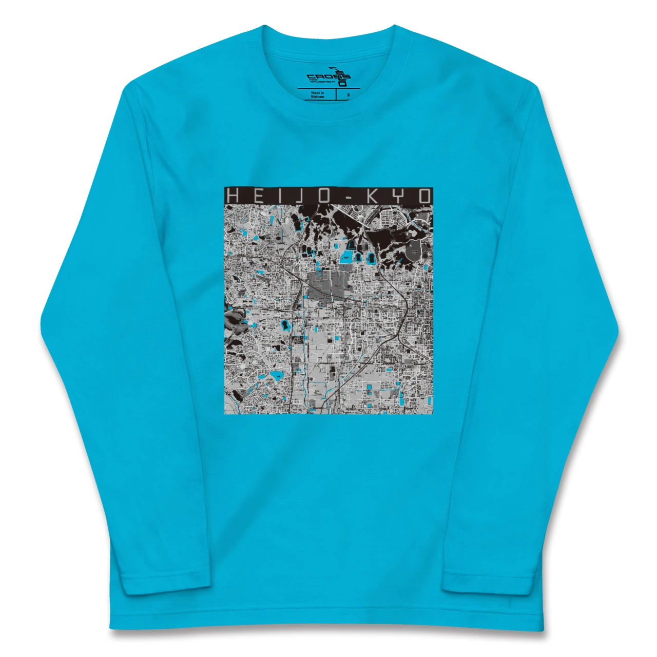 【平城京(奈良県)】地図柄ロングスリーブTシャツ