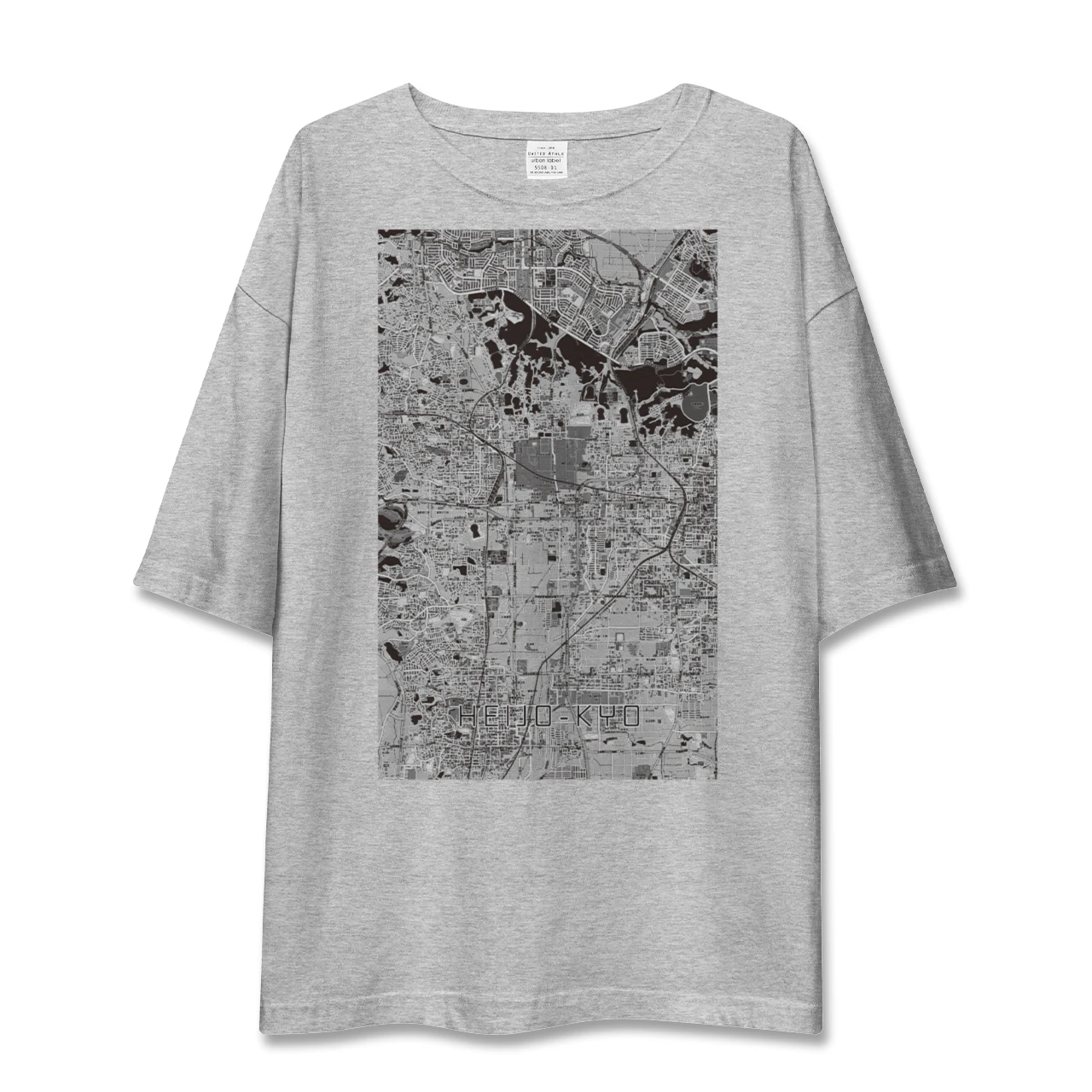 【平城京(奈良県)】地図柄ビッグシルエットTシャツ
