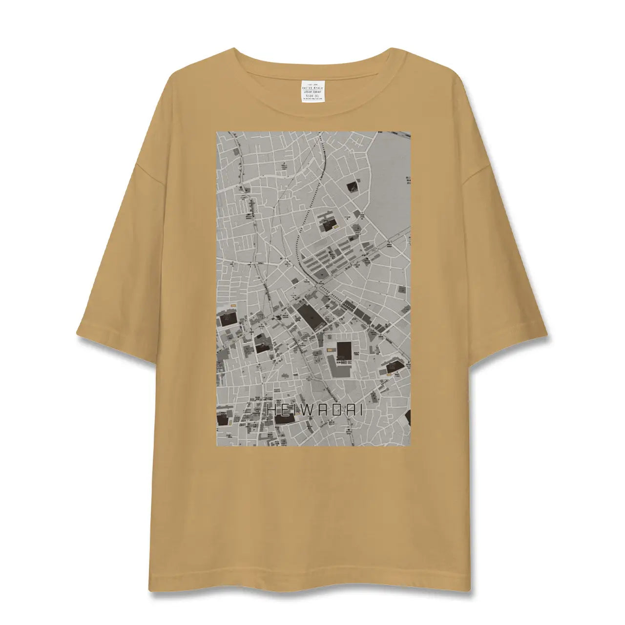 【平和台(東京都)】地図柄ビッグシルエットTシャツ