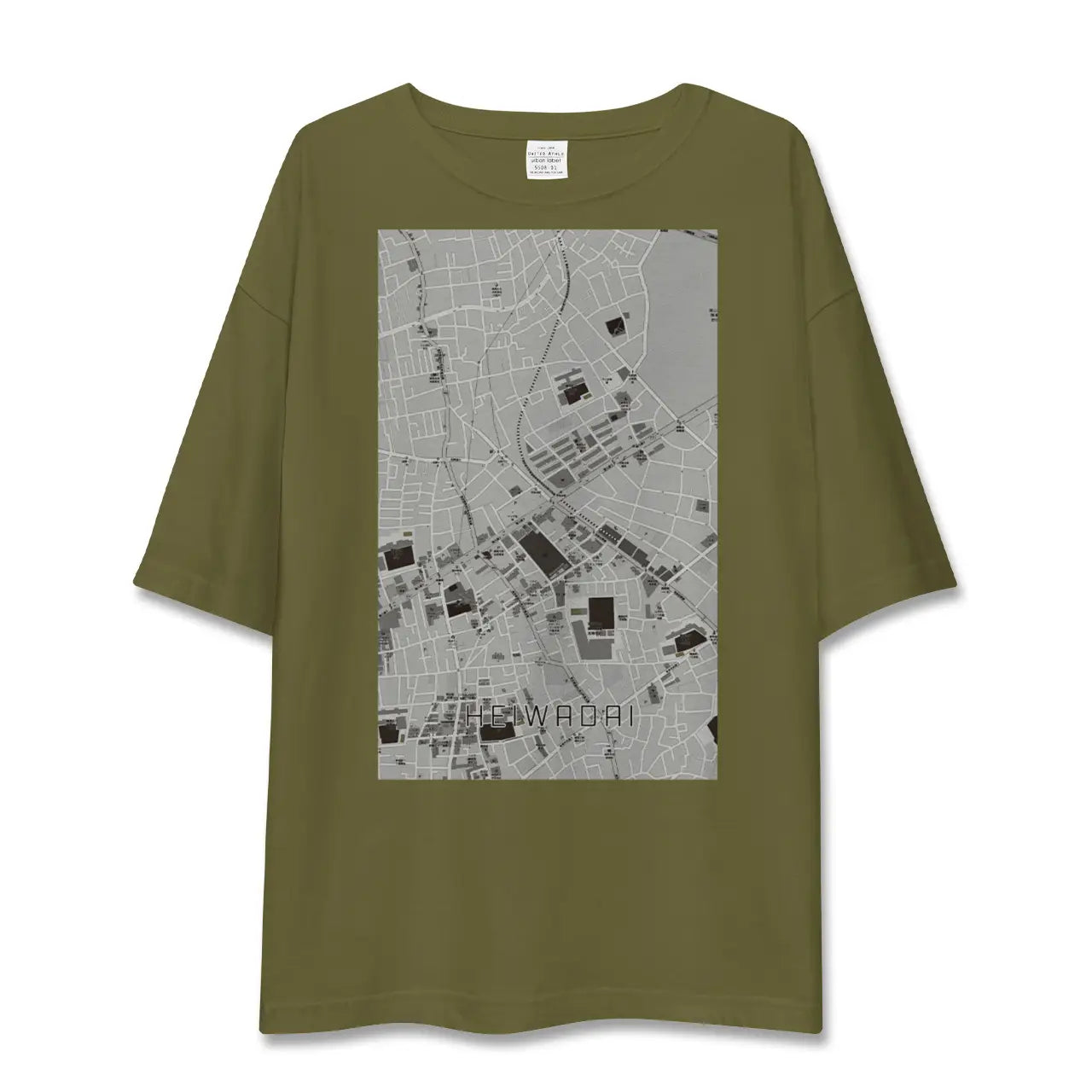 【平和台(東京都)】地図柄ビッグシルエットTシャツ