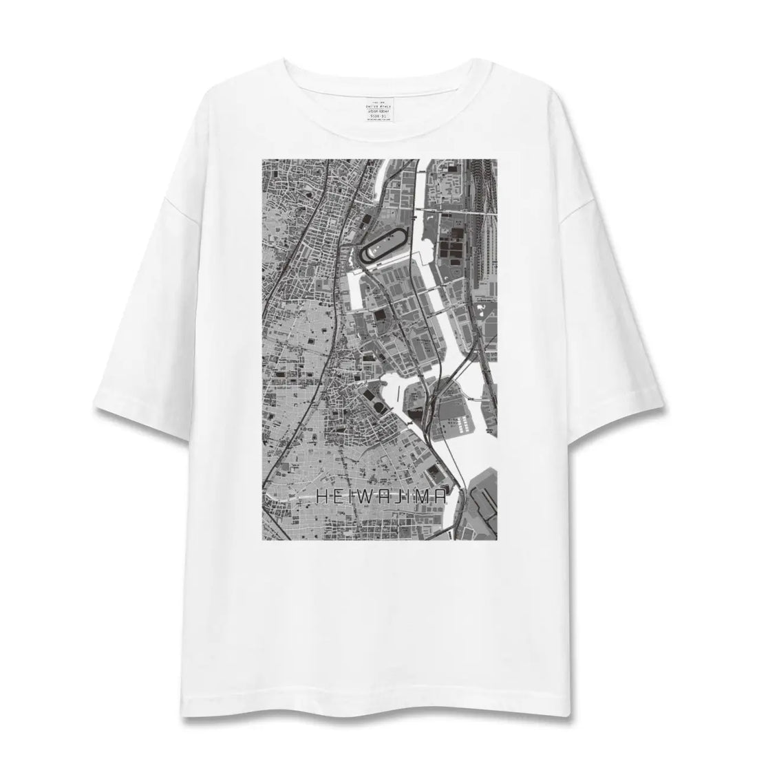 【平和島(東京都)】地図柄ビッグシルエットTシャツ