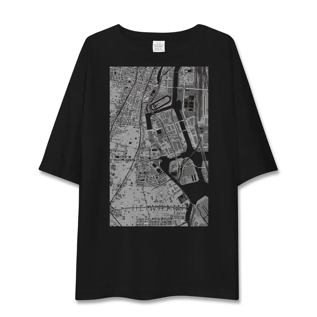 【平和島(東京都)】地図柄ビッグシルエットTシャツ