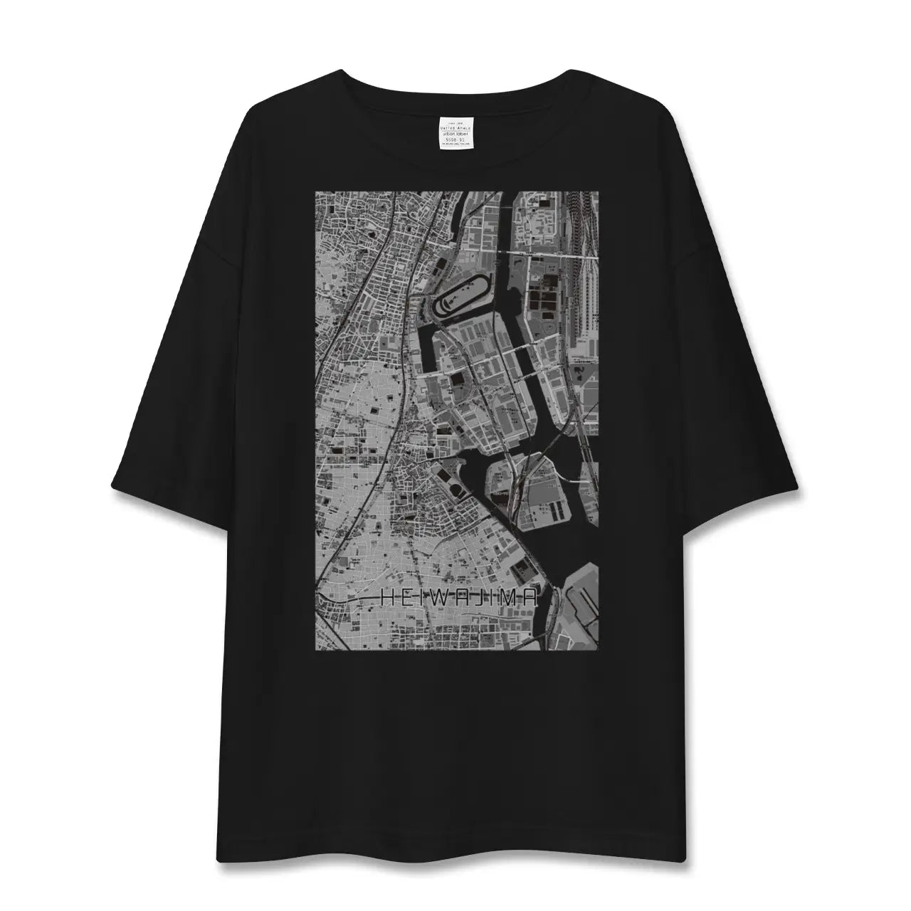 【平和島(東京都)】地図柄ビッグシルエットTシャツ