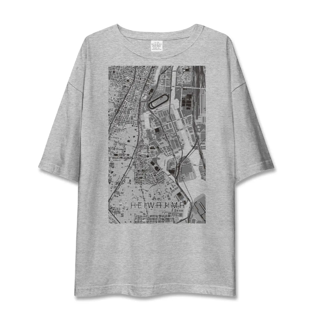 【平和島(東京都)】地図柄ビッグシルエットTシャツ