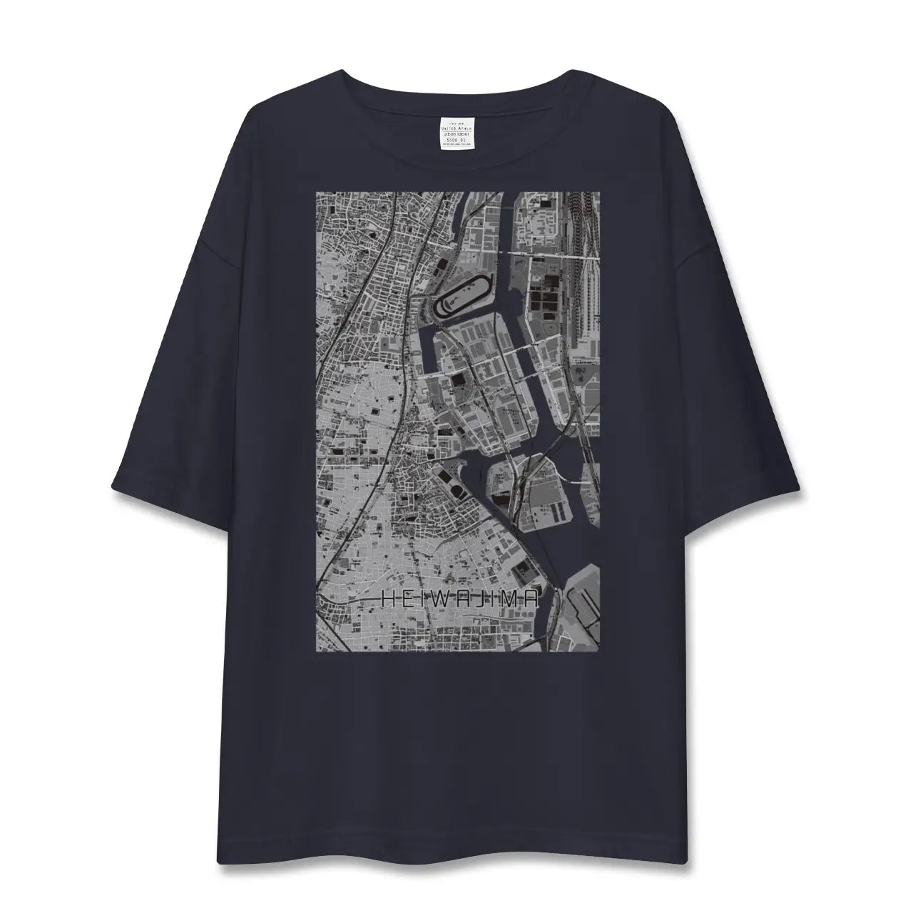【平和島(東京都)】地図柄ビッグシルエットTシャツ