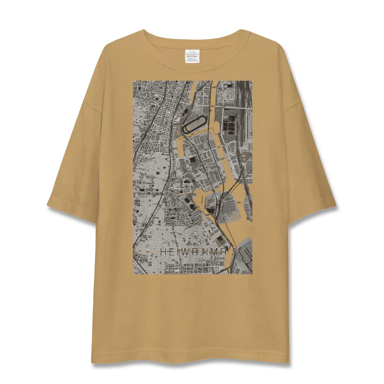 【平和島(東京都)】地図柄ビッグシルエットTシャツ