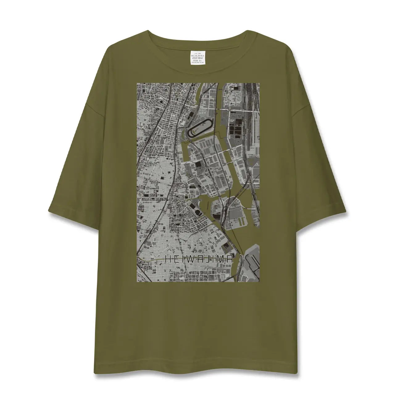 【平和島(東京都)】地図柄ビッグシルエットTシャツ