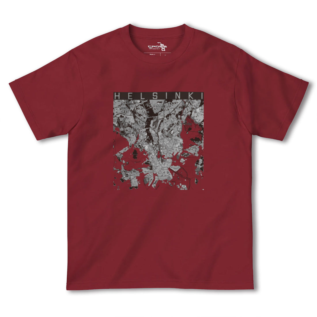 【ヘルシンキ(フィンランド)】地図柄ヘビーウェイトTシャツ