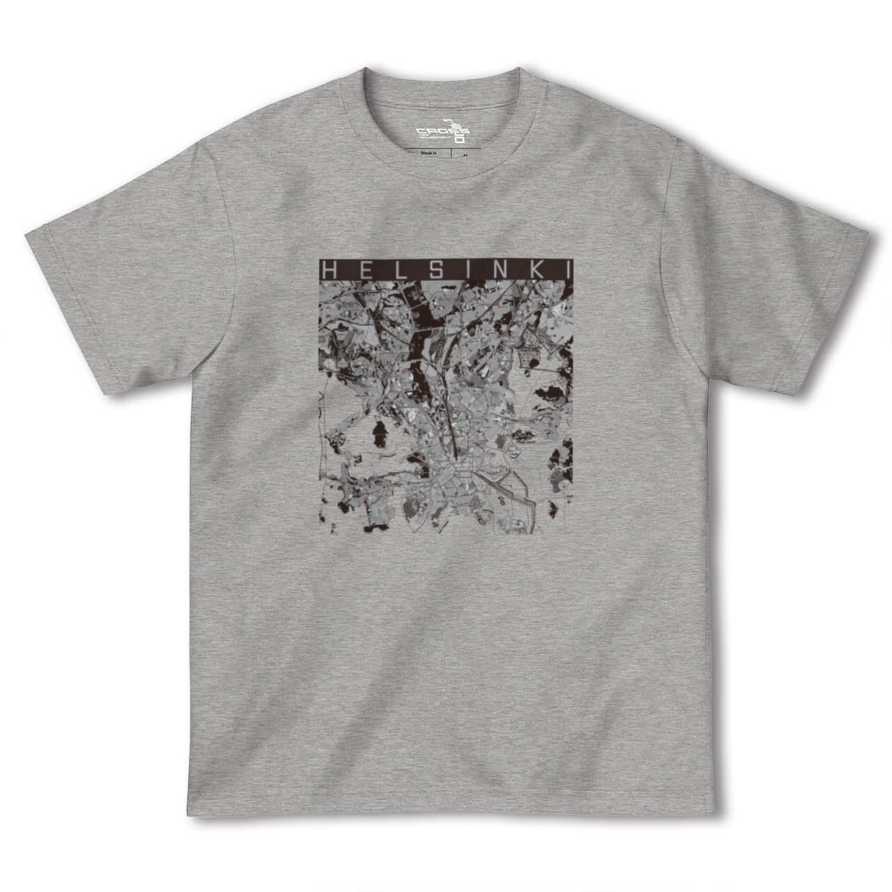 【ヘルシンキ(フィンランド)】地図柄ヘビーウェイトTシャツ