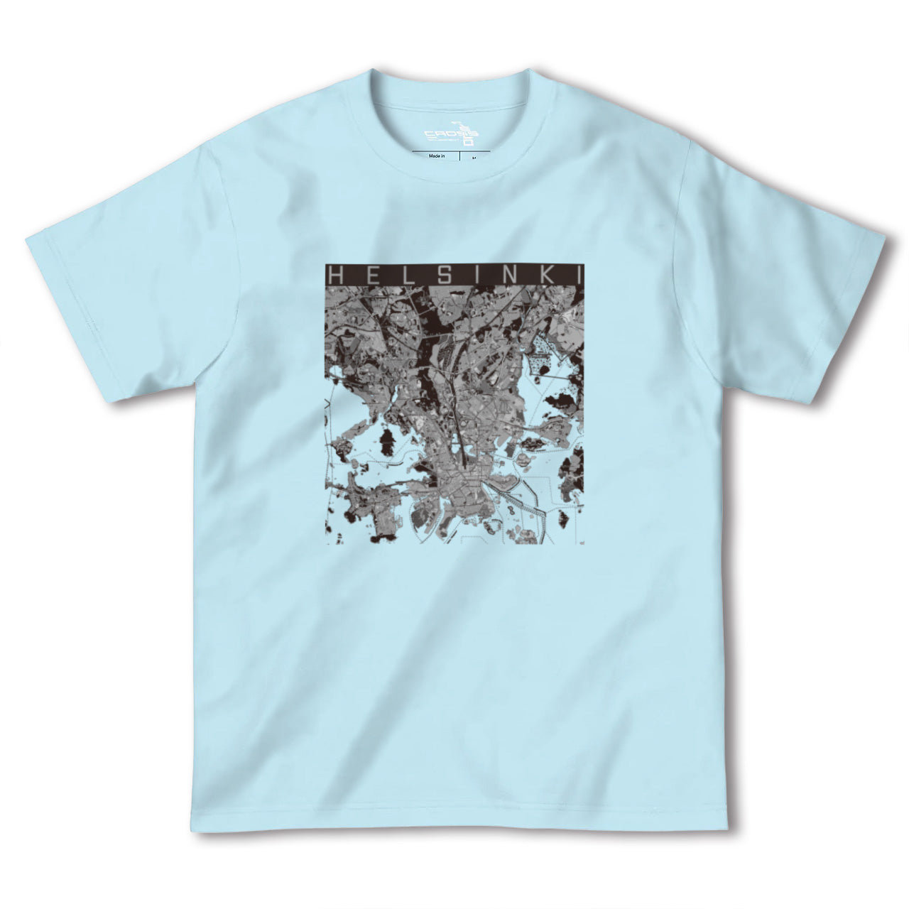 【ヘルシンキ(フィンランド)】地図柄ヘビーウェイトTシャツ