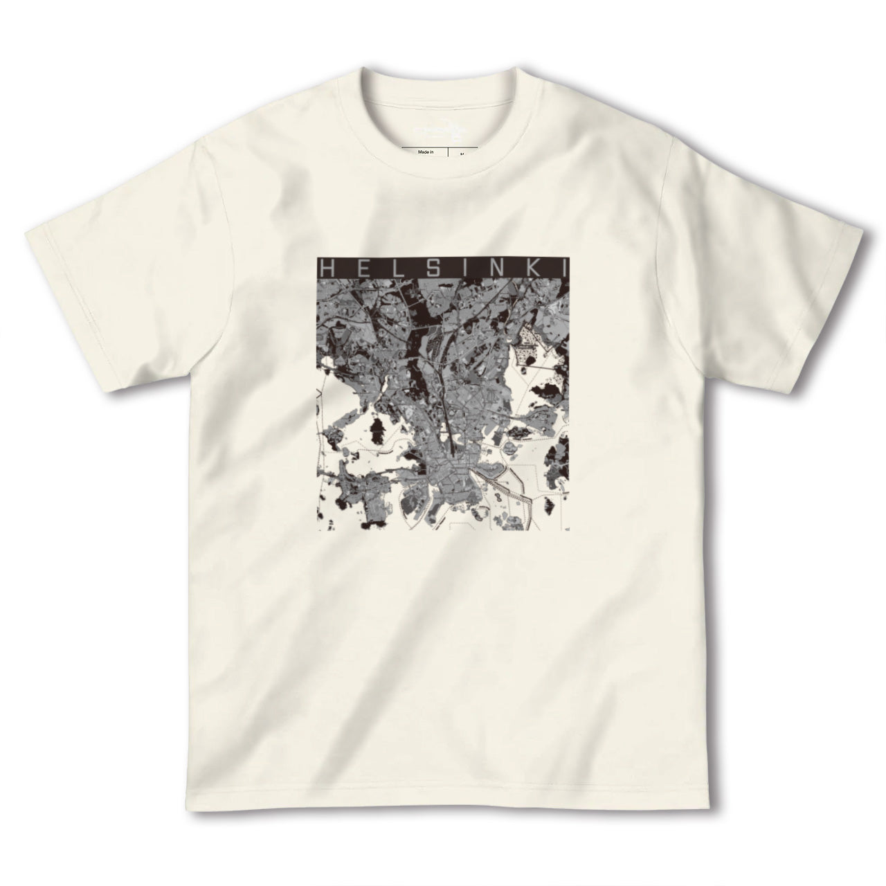 【ヘルシンキ(フィンランド)】地図柄ヘビーウェイトTシャツ