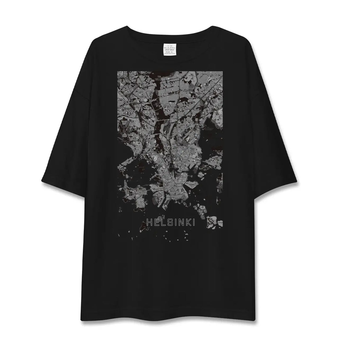 【ヘルシンキ(フィンランド)】地図柄ビッグシルエットTシャツ